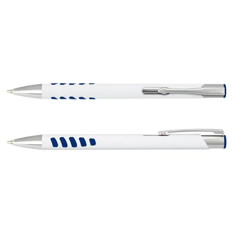 Panama Grip Pen - White Barrel blue