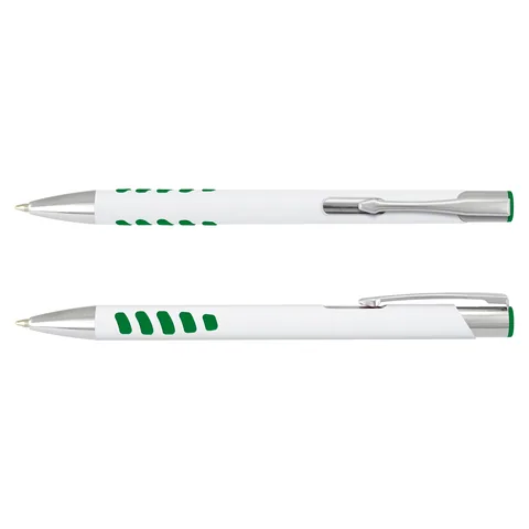 Panama Grip Pen - White Barrel bright green