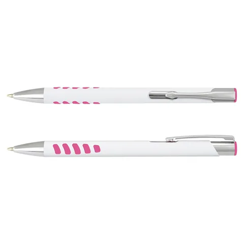 Panama Grip Pen - White Barrel pink
