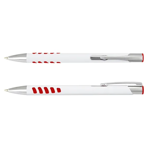 Panama Grip Pen - White Barrel red