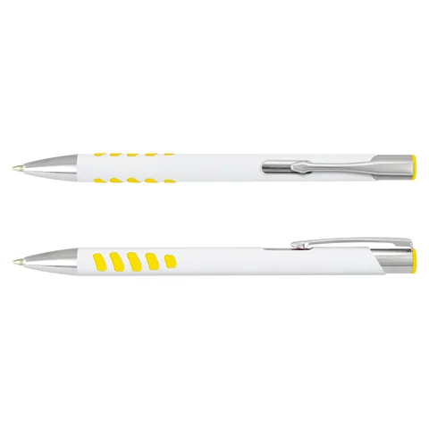 Panama Grip Pen - White Barrel yellow