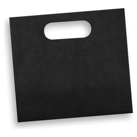 Medium Die Cut Paper Bag Landscape black