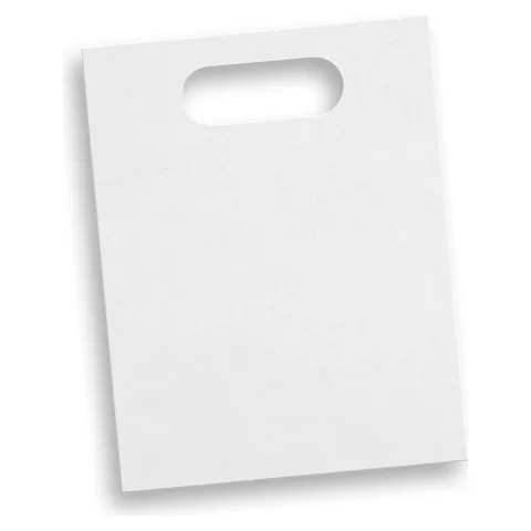 Medium Die Cut Paper Bag Portrait white