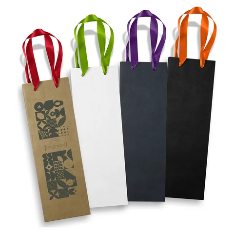 Champagne Ribbon Handle Paper Bag