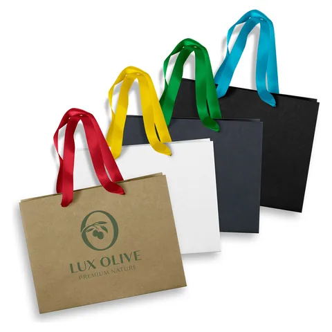 Medium Ribbon Handle Paper Bag
