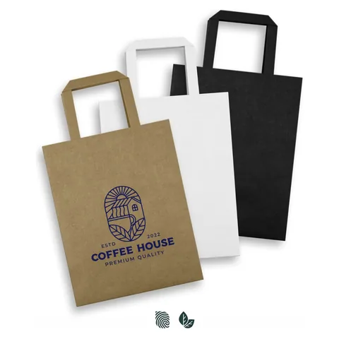 Medium Flat Handle Paper Bag Portrait