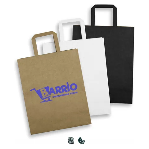 Large Flat Handle Paper Bag Portrait