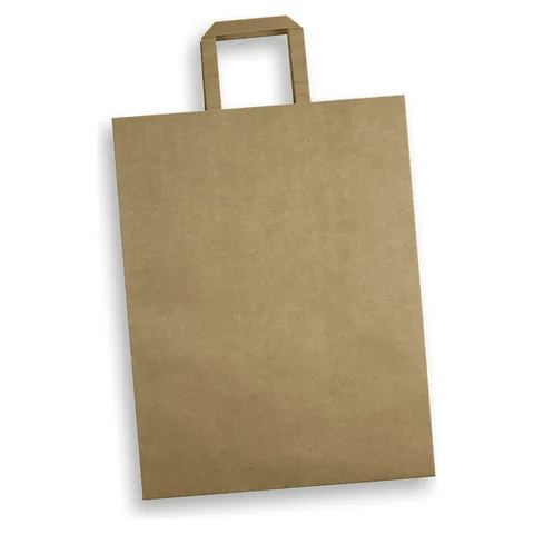 Extra Large Flat Handle Paper Bag Portrait in natural