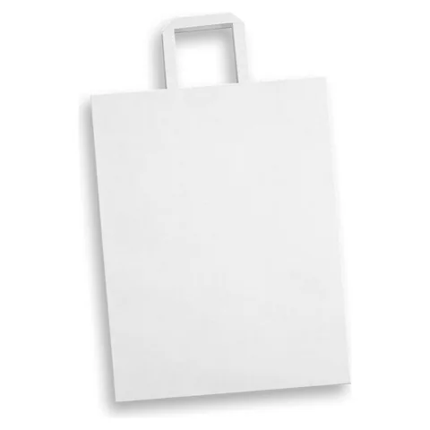 Extra Large Flat Handle Paper Bag Portrait white