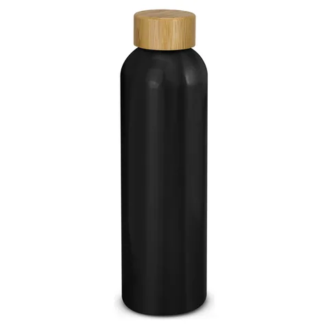 Eden Aluminium Bottle Bamboo Lid black