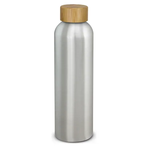 Eden Aluminium Bottle Bamboo Lid in silver