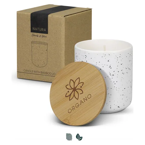 NATURA Candle with Bamboo Lid