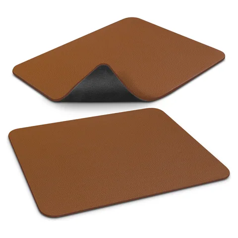 Leatherette Mouse Mat in brown