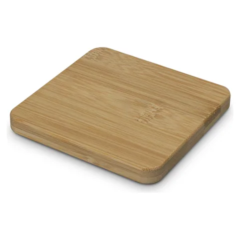 Bamboo Bottle Opener Coaster - Square in natural
