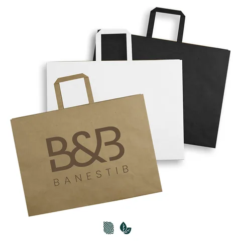 Extra Large Flat Handle Paper Bag Landscape