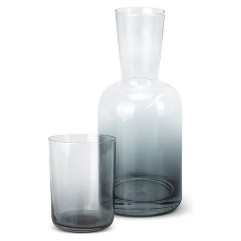 Keepsake Dusk Carafe and Tumbler Set in grey