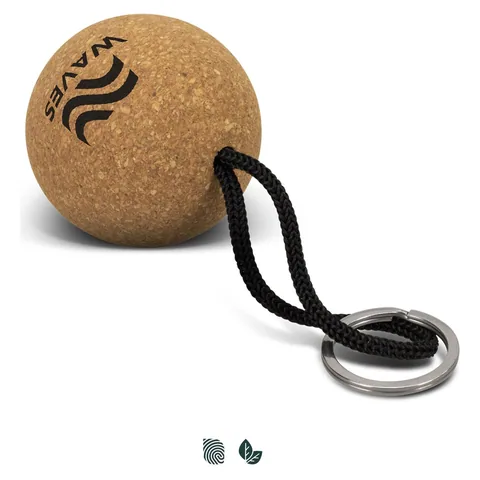 Cork Floating Key Ring - Round