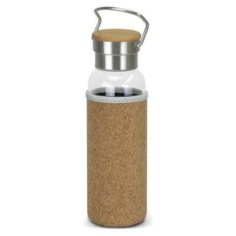 Nomad Glass Bottle - Cork Sleeve in clear