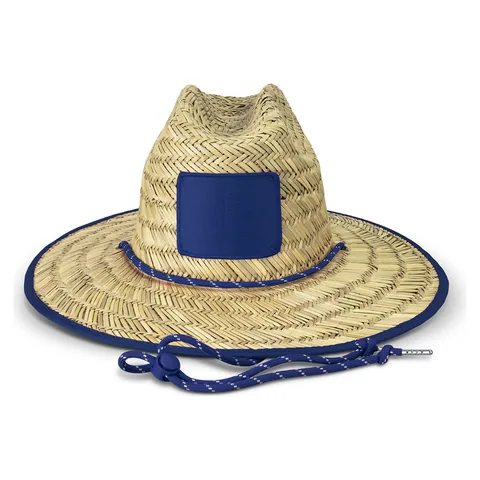 Tiki Straw Hat blue