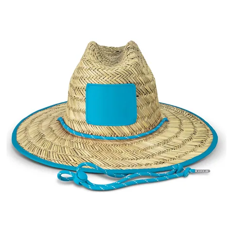 Tiki Straw Hat lblue