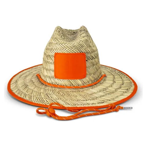 Tiki Straw Hat orange