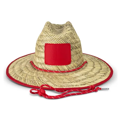 Tiki Straw Hat red