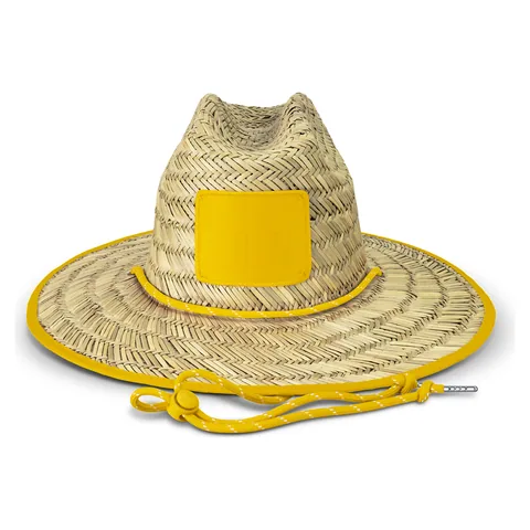 Tiki Straw Hat in yellow