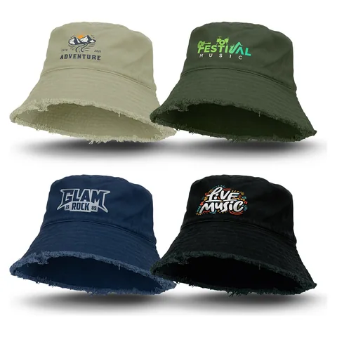 Raw Edge Bucket Hat