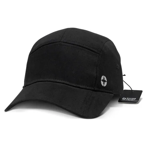 Swiss Peak 5 Panel Cap in black