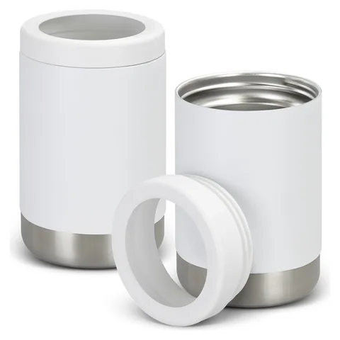 Brewski Pro Vacuum Stubby Cooler in white