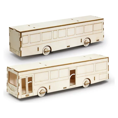 BRANDCRAFT Bus Wooden Model in natural