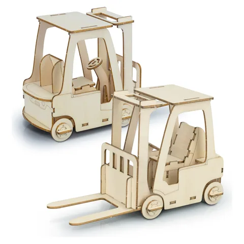 BRANDCRAFT Forklift Wooden Model in natural