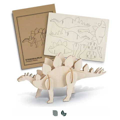 BRANDCRAFT Stegosaurus Wooden Model