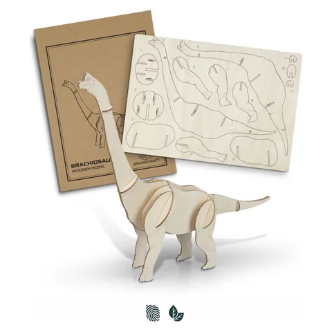 BRANDCRAFT Brachiosaurus Wooden Model