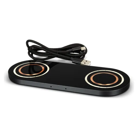 INGENIO Arc Dual Wireless Charger in gunmetal