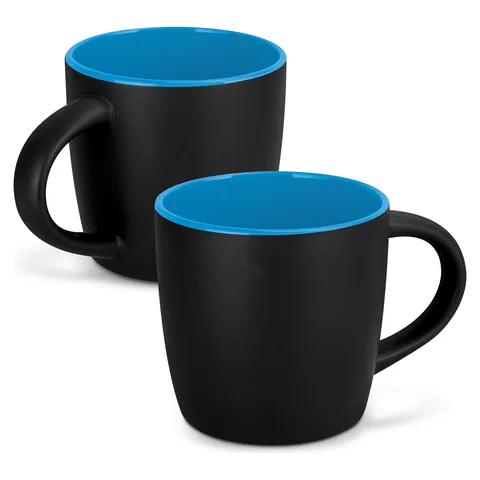 Mocha Coffee Mug - Two-Tone light blue