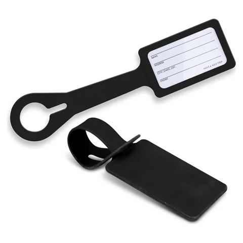 Silicone Luggage Tag black