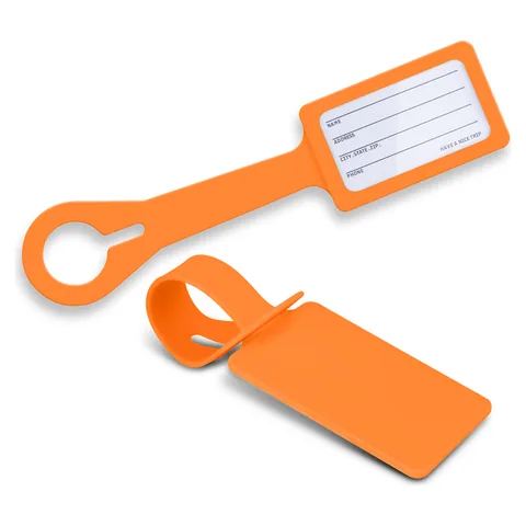 Silicone Luggage Tag orange