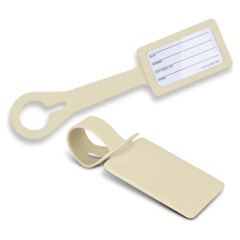 Silicone Luggage Tag in white