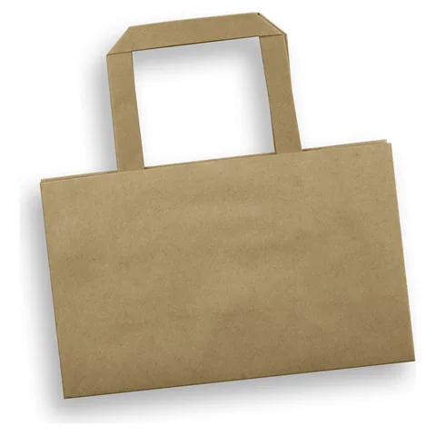 Small Flat Handle Paper Bag Landscape in natural