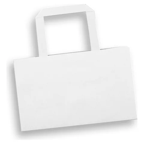 Small Flat Handle Paper Bag Landscape white