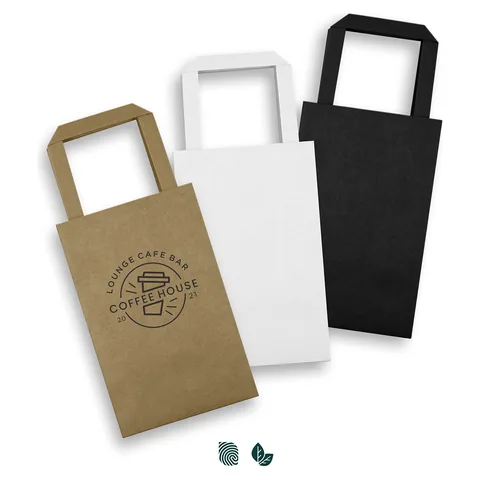 Small Flat Handle Paper Bag Portrait