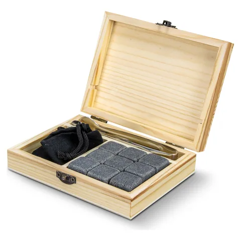 Whiskey Stone Gift Set in natural