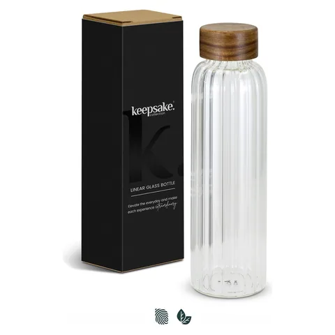 Keepsake Linear Glass Drink Bottle
