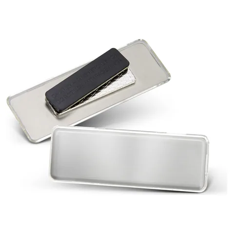 Metal Name Badge in silver