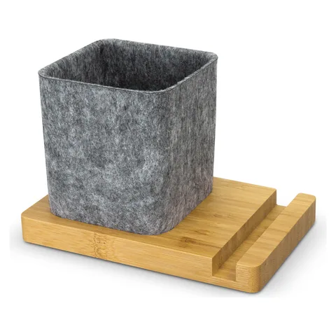 NATURA Bamboo Phone Stand Desk Caddy in natural