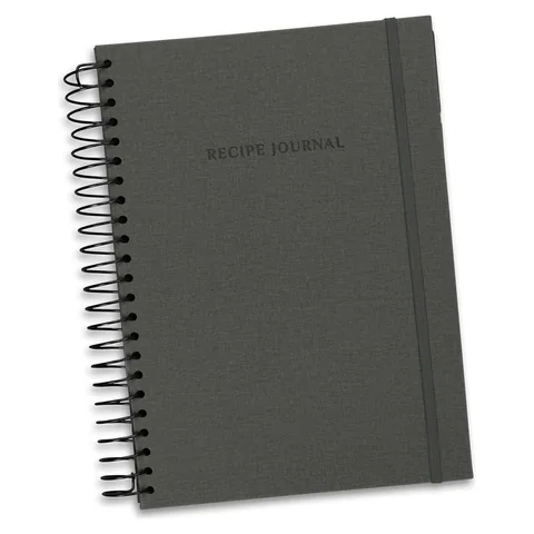 Keepsake Recipe Journal in grey