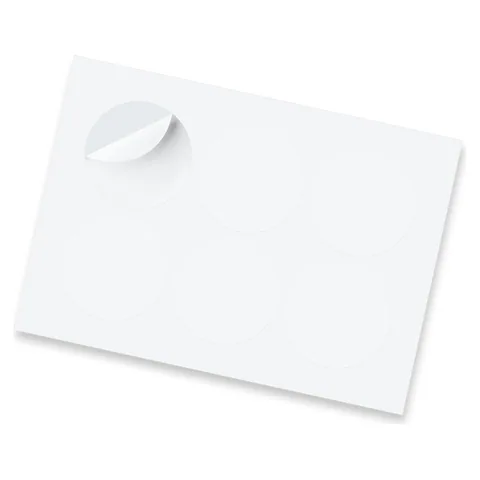 Sticker Sheet 80mm Circle - Gloss in white