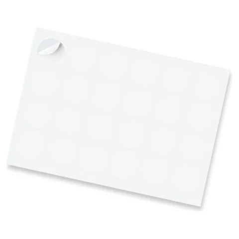 Sticker Sheet 44mm Circle - Gloss in white