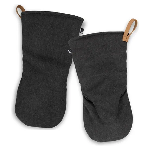 Keepsake Canvas Oven Mitt in black